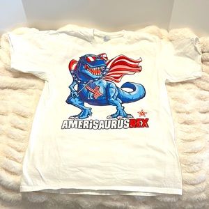EUC | Port & Company “AmerisaurusRex” 100% Cotton Unisex T-Shirt, White
